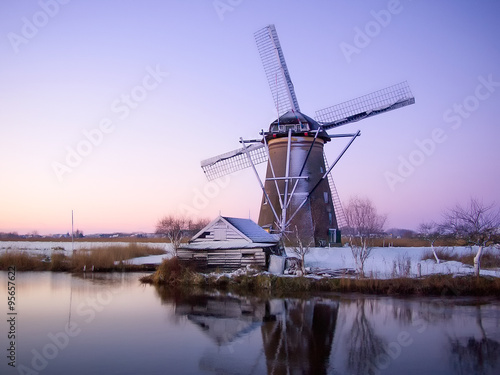 Windmill sunrise in Holland
