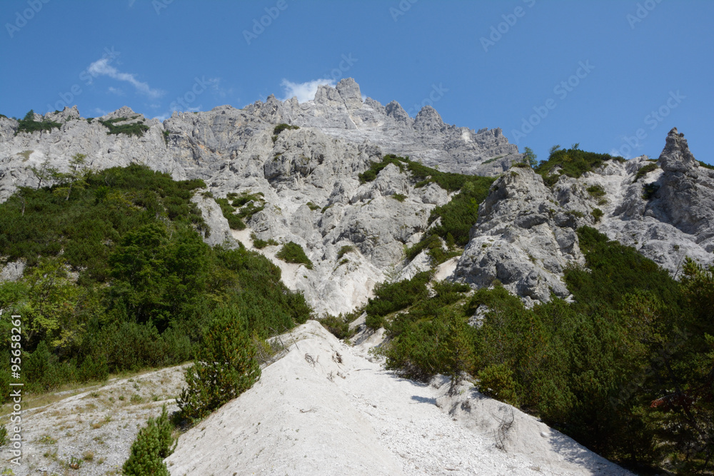 View on rocky alpine peak