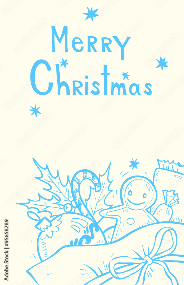 Merry Christmas. hand drawn illustration
