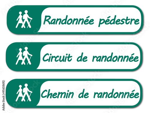 Panneau chemin de randonnée.