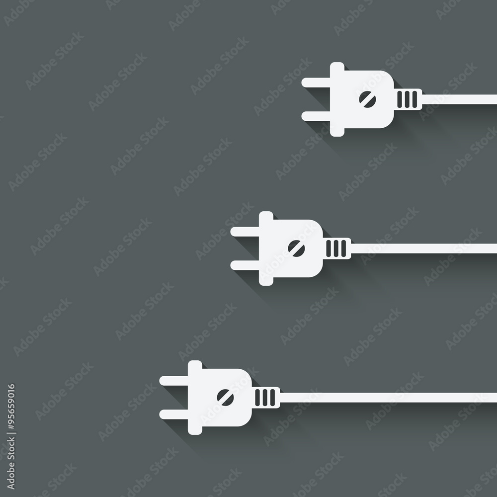 Obraz premium Three electric plugs