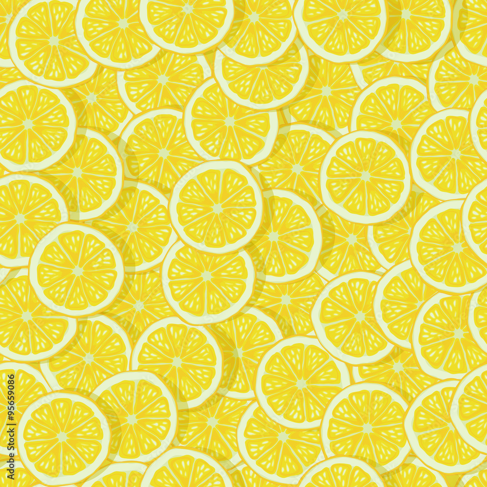 bright lemon slices seamless pattern bright lemon slices seamless pattern