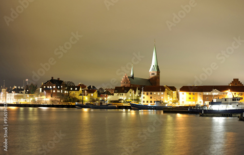 Denmark Helsingor city night © vrej