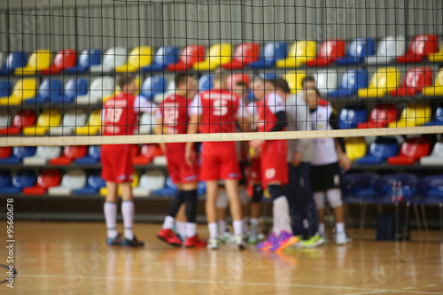 Wallpaper Mural Volleyball players at tne background of volleyball net Torontodigital.ca