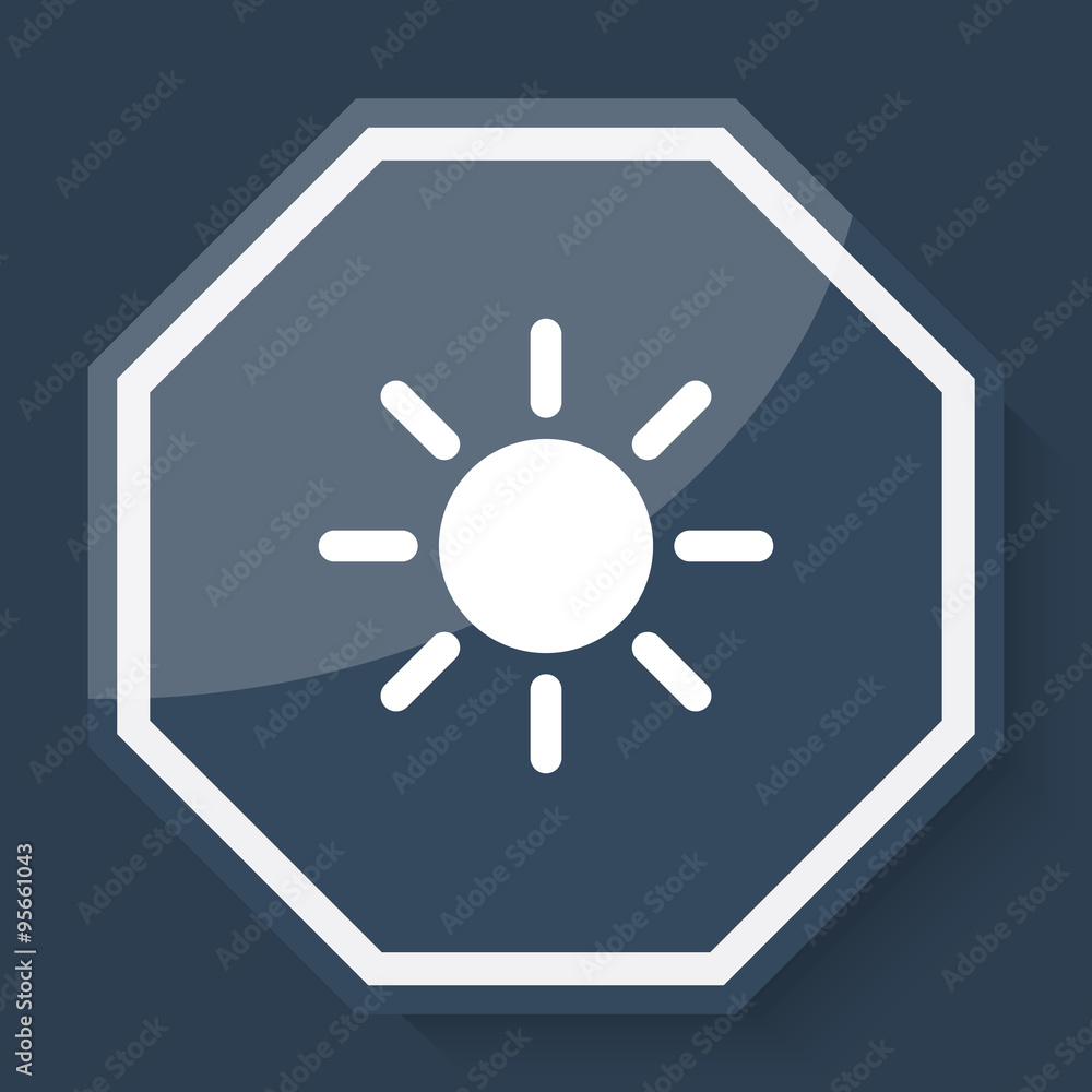 White Sun icon on plum blue web app button White Sun icon on plum blue web app button