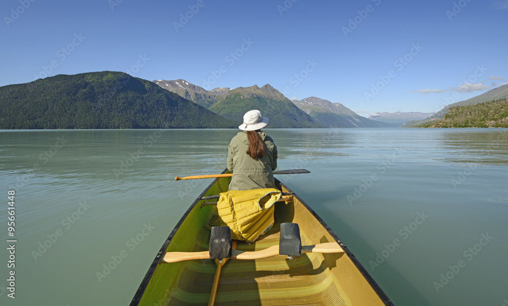Enjoying a Calm Day on an Alpine Lake Enjoying a Calm Day on an Alpine Lake