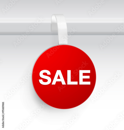 Red wobbler on gray background. Vector illustration