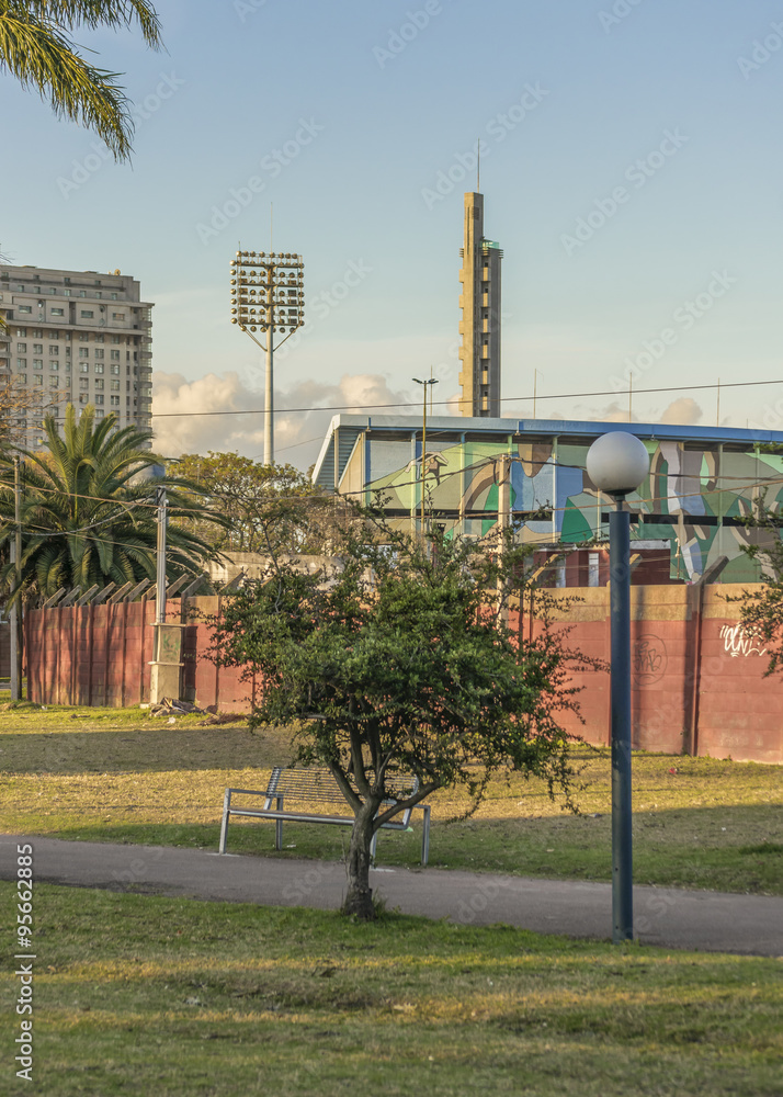 Fototapeta premium Centenario Stadium View From Park in Montevideo Uruguay