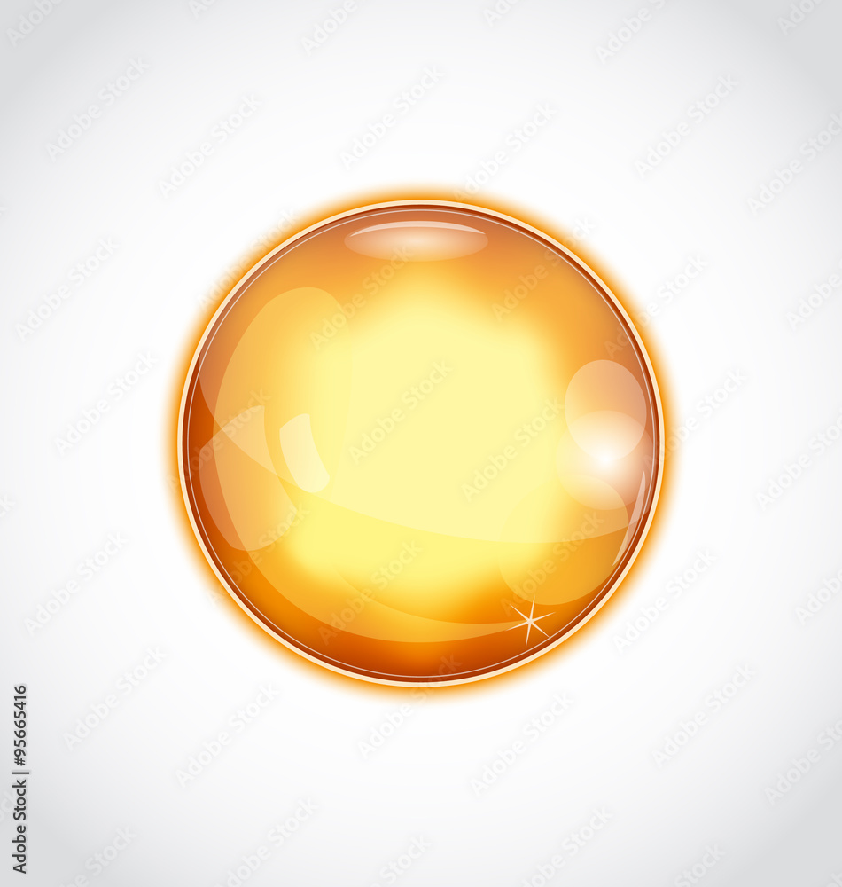 Abstract glass sphere isolated on white