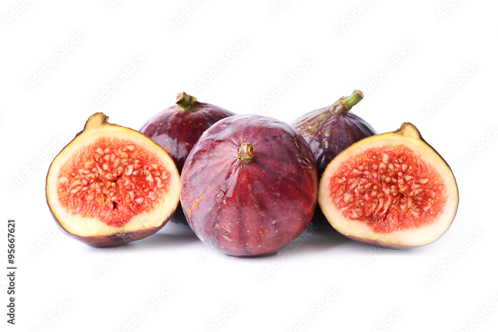 figs isolated on white background sliced fruits figs isolated on white background sliced fruits