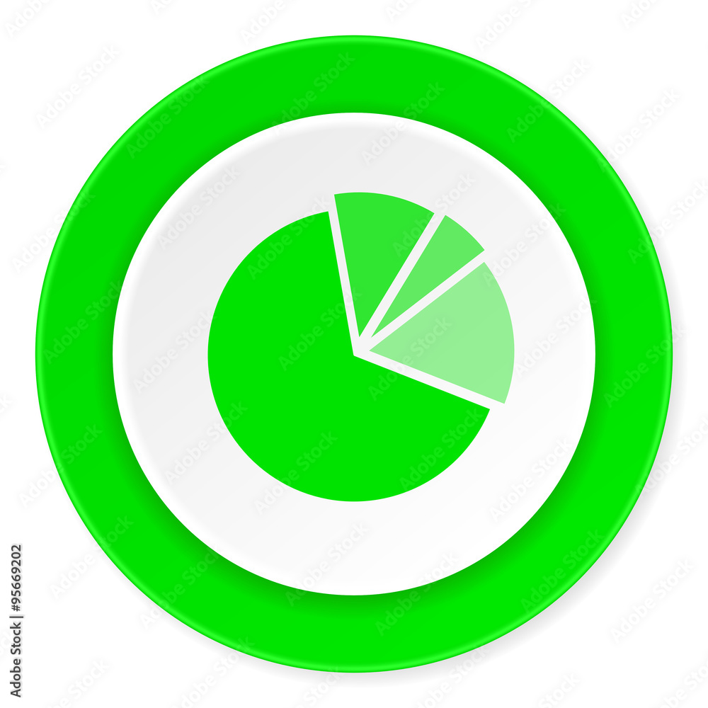 diagram green fresh circle 3d modern flat design icon on white background diagram green fresh circle 3d modern flat design icon on white background