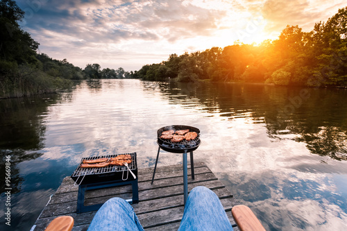 Grillen am Steg auf der Havel
