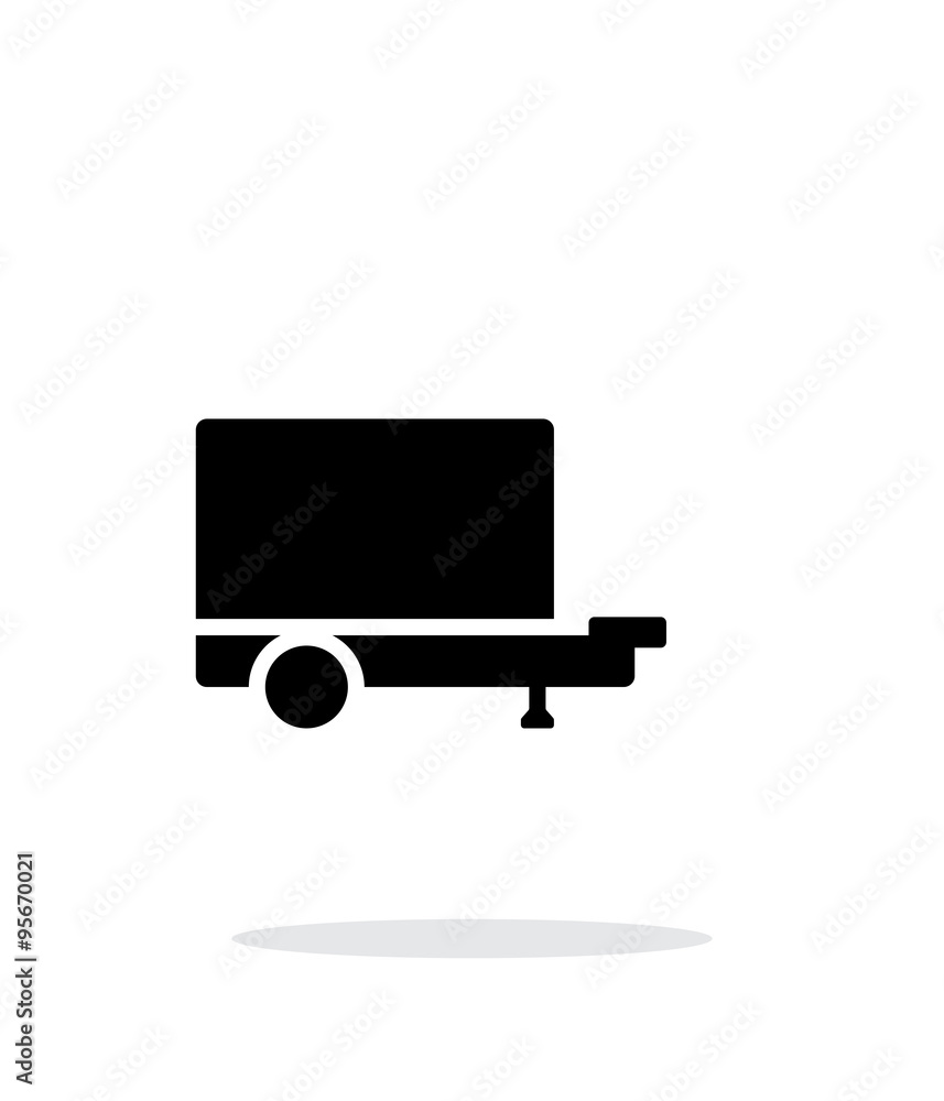 Trailer simple icon on white background. Trailer simple icon on white background.