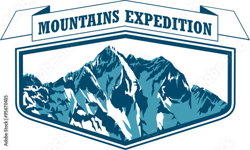 Vector mountain logo emblem