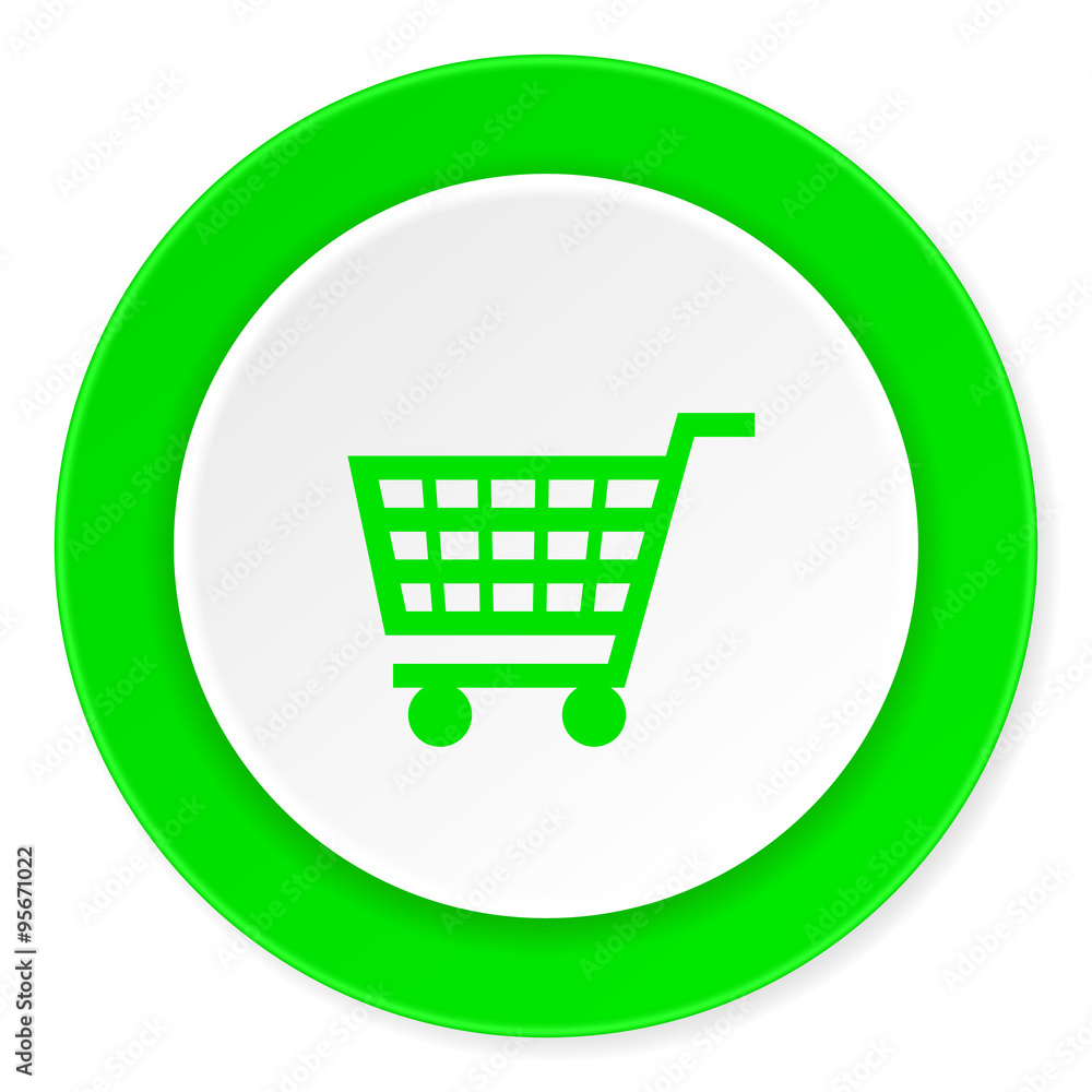 cart green fresh circle 3d modern flat design icon on white background cart green fresh circle 3d modern flat design icon on white background