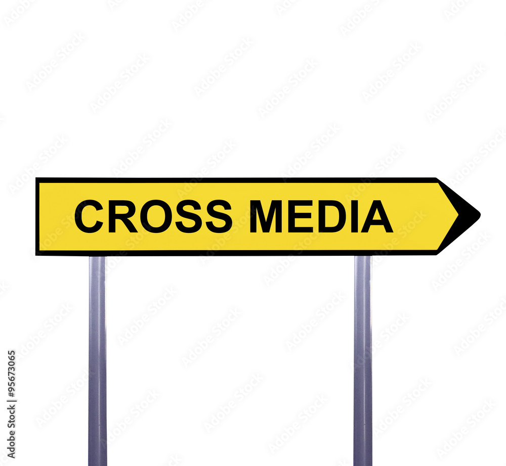 Conceptual arrow sign isolated on white - CROSS MEDIA Conceptual arrow sign isolated on white - CROSS MEDIA