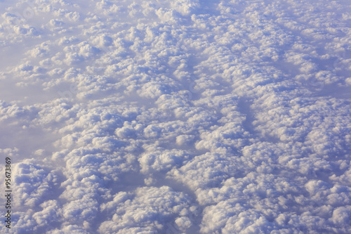 Clouds from the window plane