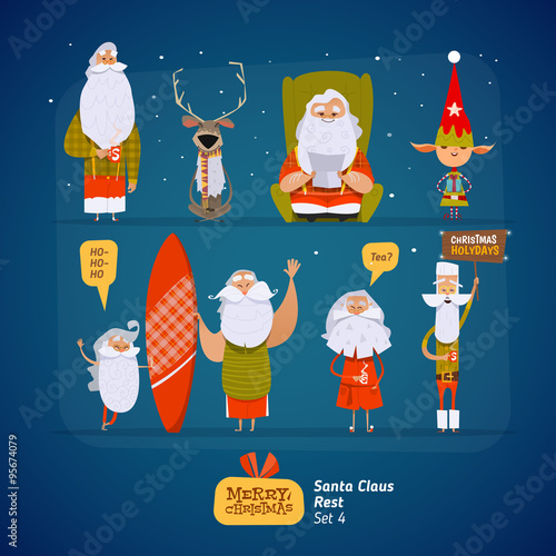 Santa Clauses set