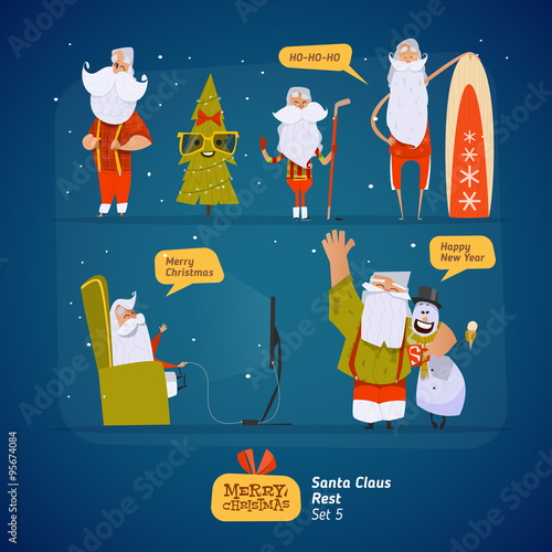 Santa Clauses set
