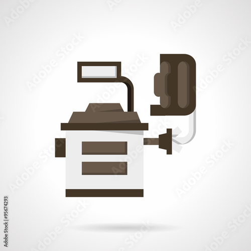 Wheel alignment service flat color vector icon