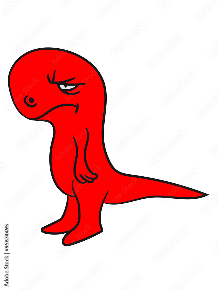 Obraz premium sadly bored listless annoyed dino