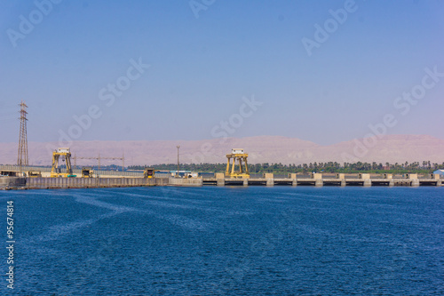 Sluice gate on the Nile river, Egypt.  watergate near Esna © EwaStudio