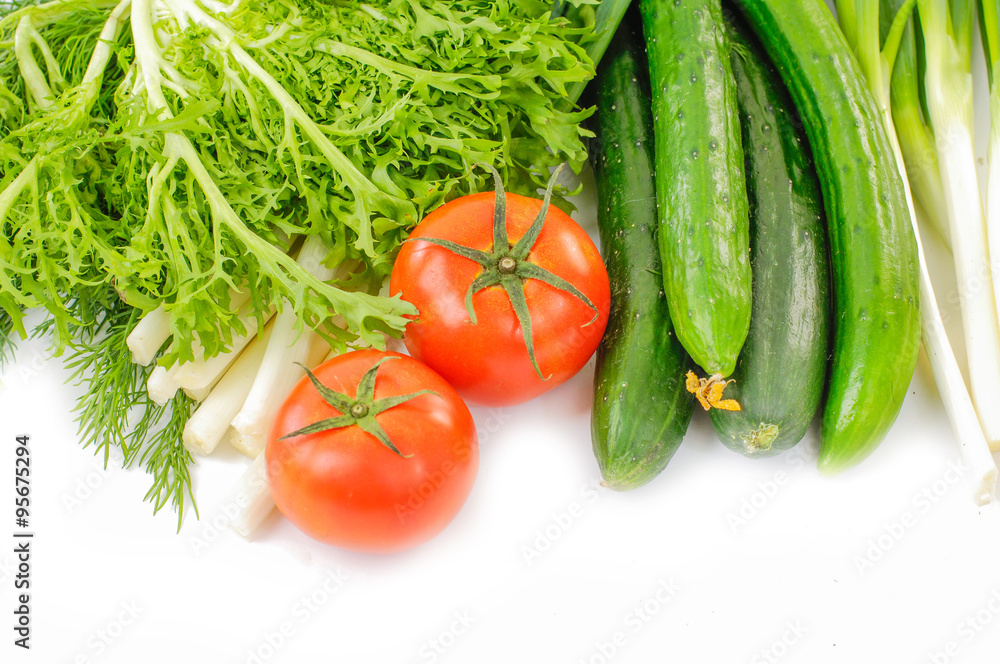 Fresh vegetables with lettuce