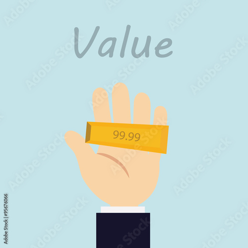 business people exchanging golden bar