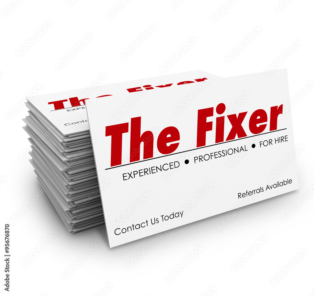 The Fixer Business Card Stack Problem Solver Solution The Fixer Business Card Stack Problem Solver Solution