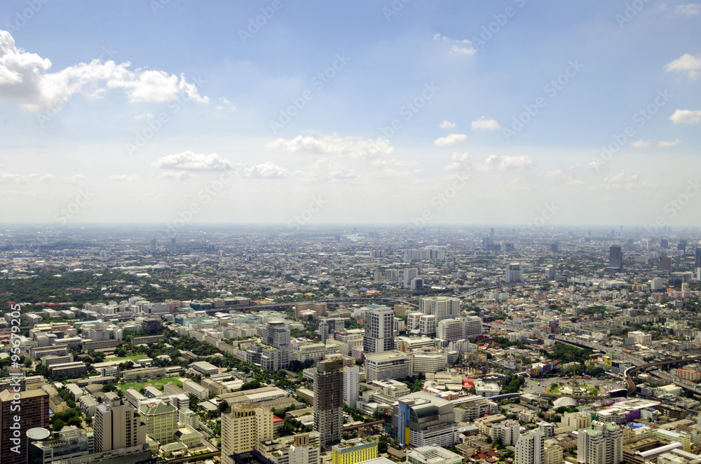 bangkok view from baiyoke tower II on 3 July 2014 BANGKOK - July