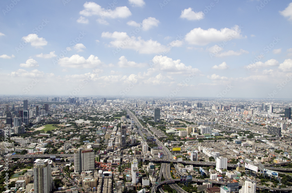 bangkok view from baiyoke tower II on 3 July 2014 BANGKOK - July