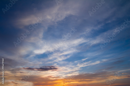 Sunset sky abstract for background