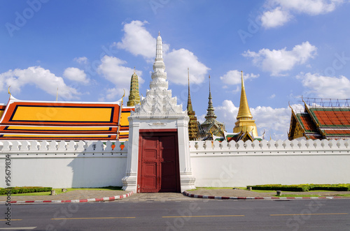 BANGKOK,THAILAND - JULY 3: Wat Phra Kaew, Grand Palace Wall
