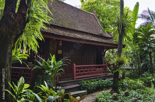 Bangkok  Thailand - December 23 august 2014   Jim Thompson House - A Historic traditional thai style wooden house in Bangkok