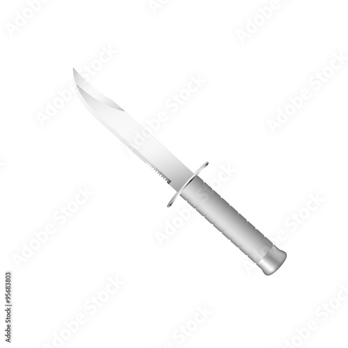 Knife with grey handle