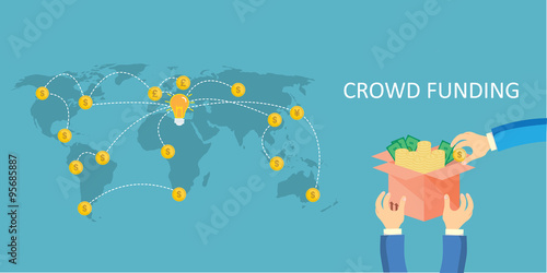 crowdfunding vector flat design