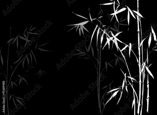 White Bamboo branches ornament