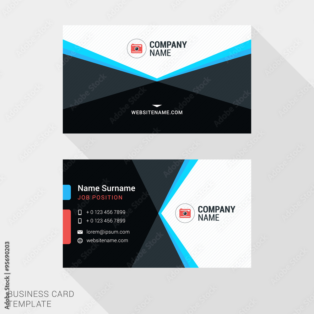 © antartstock - Modern Creative and Clean Business Card Template. Flat Design Vector Illustration
