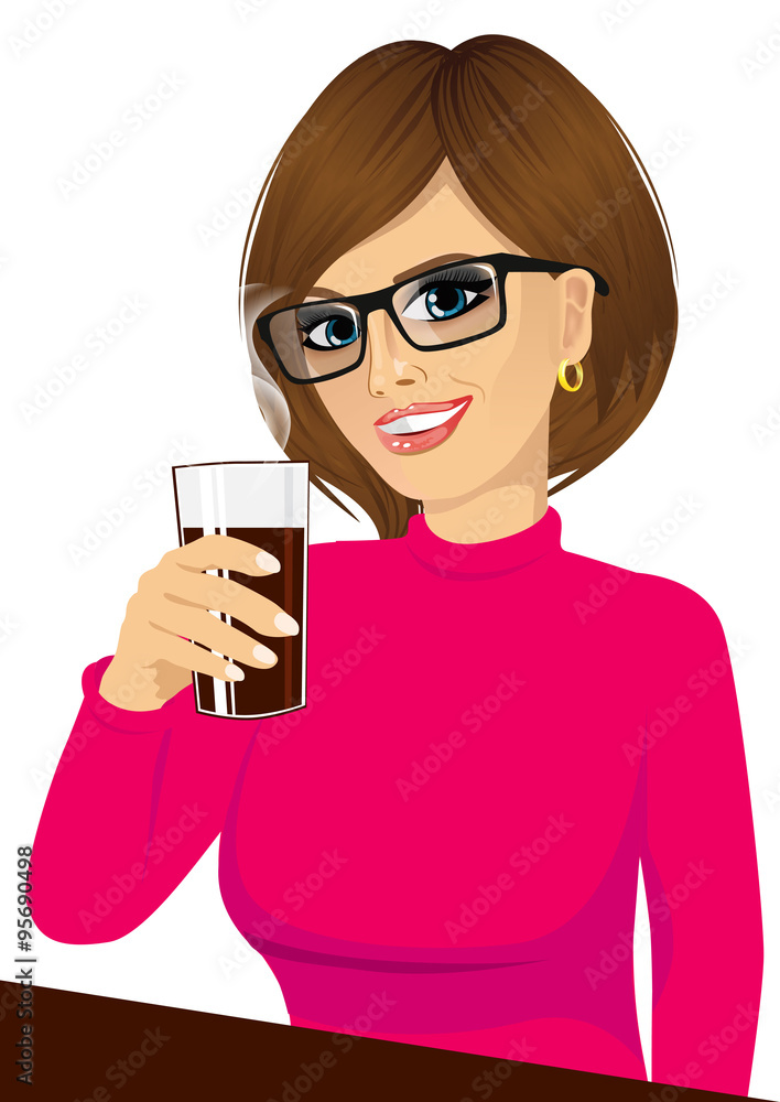 young girl holding drink glass young girl holding drink glass