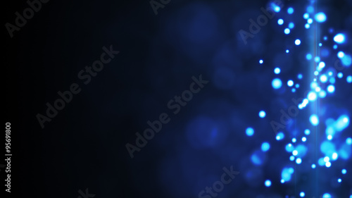 blue glowing bokeh lights s...
