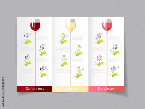 illustration of wine list template