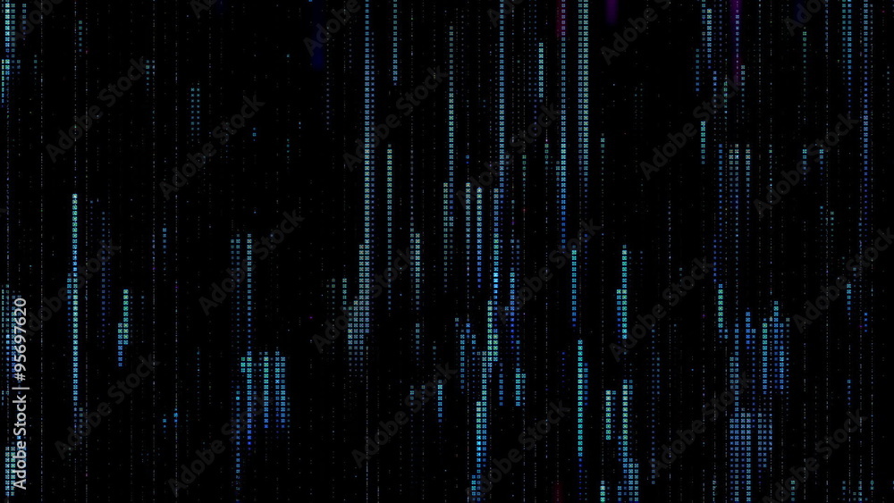 Pixel field of particular dots and vertical lines go up from down in looped animation Pixel field of particular dots and vertical lines go up from down in looped animation