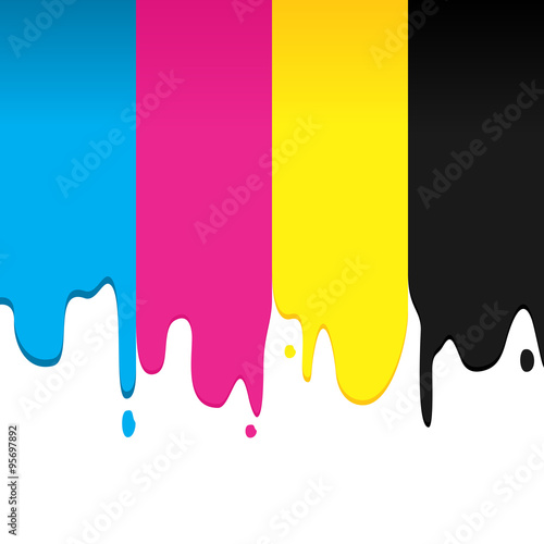 CMYK Paint Dripping Background