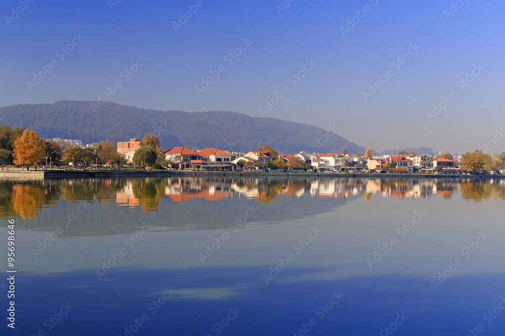 Ioannina city Greece, autumn reflection