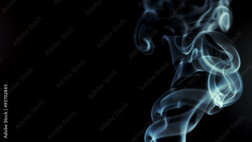 Smoke rising on black background Smoke rising on black background