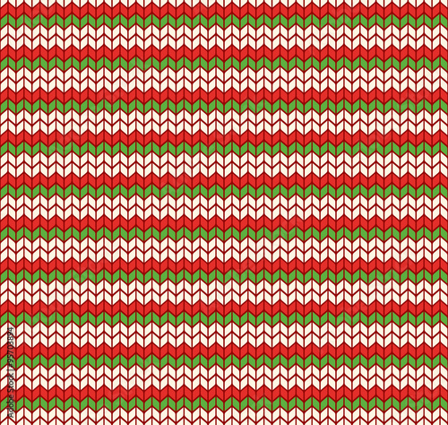 Seamless Christmas Knitted Pattern