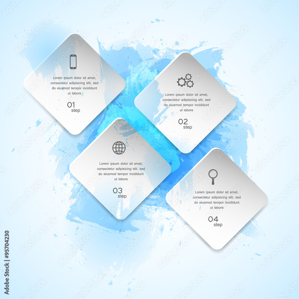 Watercolor infographics template Watercolor infographics template