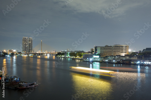 Landscape of River and in Bangkok city