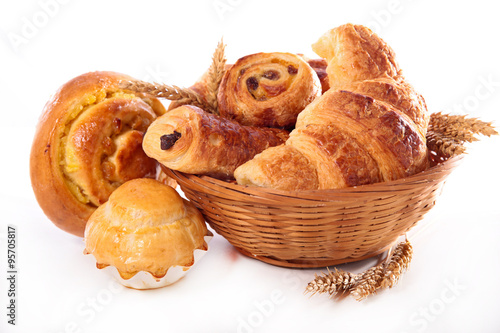assortment of bread and croissant