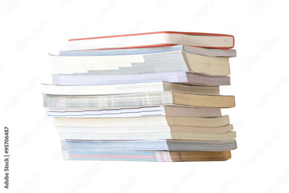 Stack of book on white background Stack of book on white background